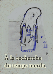 Couverture de « à la recherche du temps merdu »
